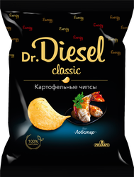 Чипсы картофельные DR.DIESEL Лобстер, 120г, крупный план