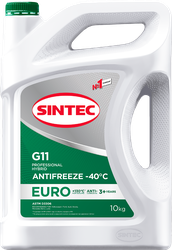 Антифриз SINTEC Euro G11 green до -40, 10кг, вид