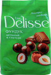 Фундук цельный DELISSE в глазури, 150г, крупный план