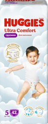 Подгузники-трусики для мальчиков HUGGIES Ultra Comfort 5 12–17кг, 42шт, картинка