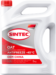 Антифриз SINTEC Oem China OAT red до -40, 5кг, фотография