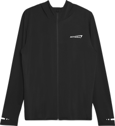Толстовка спортивная мужская ACTIWELL с капюшоном, черная, Арт. AW25107-02, крупный план