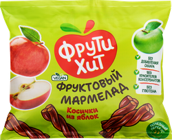Мармелад жевательный ФРУТИХИТ Косички из яблок, без сахара, 45г, детальное фото