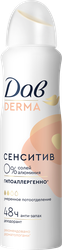 Дезодорант-спрей женский ДАВ Derma Сенситив гипоаллергенный, 150мл, вид