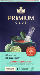 Чай черный PREMIUM CLUB с бергамотом, 12шт, крупный план