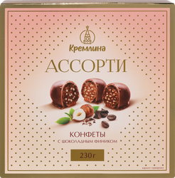 Конфеты КРЕМЛИНА из финика в шоколаде, глазированные, 230г, вид