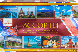 Конфеты КРЕМЛИНА сухофрукты в шоколаде, глазированные, в ассортименте, 500г, изображение