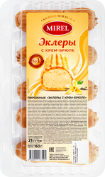 Пирожные MIREL Эклеры с крем-брюле, 160г, крупный план