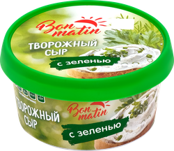 Сыр творожный BON MATIN с зеленью 30%, без змж 130г, 130г, детальное фото