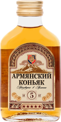 Коньяк АРМЯНСКИЙ ординарный 5 лет 40%, 0.1л, картинка