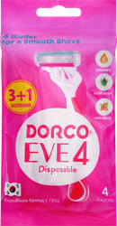 Станки для бритья женский DORCO Eve 4 лезвия, 4шт, детальное фото