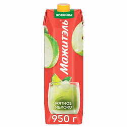 Напиток сывороточный МАЖИТЕЛЬ Яблоко, лайм, мята, без змж, 950г, картинка