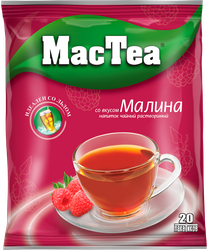 Напиток чайный растворимый MACTEA со вкусом малины, 20пак, фото
