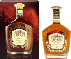 Коньяк ARVEST Армянский ординарный VSOP 5 лет 40%, п/у, 0.5л, изображение