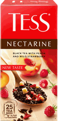 Чай черный TESS Nectarine с ароматом персика и земляники, 25пак, детальное фото