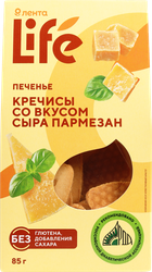 Печенье ЛЕНТА LIFE Кречисы, со вкусом сыра пармезан, 85г, изображение
