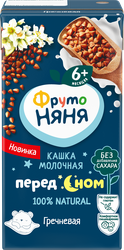 Кашка гречневая ФРУТОНЯНЯ Перед сном молочная, с 6 месяцев, 200мл, фото