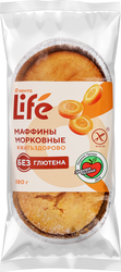Маффин безглютеновый ЛЕНТА LIFE Морковный, 180г, картинка
