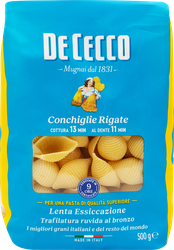Изображение товара Макароны DE CECCO Conchiglie rigate №50, из муки твердых сортов пшеницы, 500г
