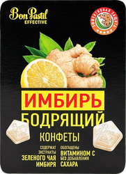 Конфеты BON PASTIL Effective Имбирь бодрящий, без сахара, 12г, вид