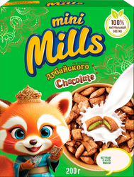 Готовый завтрак MINI MILLS Подушечки с начинкой со вкусом дубайского шоколада, 200г, фото