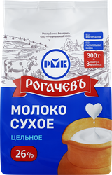 Молоко сухое РОГАЧЕВЪ цельное 26%, Экстра, 300г, крупный план