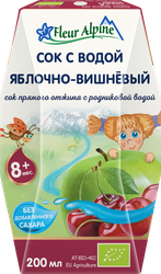 Изображение товара Сок FLEUR ALPINE Яблочно-вишневый с родниковой водой, с 8 месяцев, 200мл