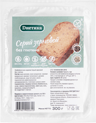 Хлеб безглютеновый ДИЕТИКА Серый зерновой, 300г, изображение