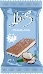 Плитка кондитерская НЕВСКИЙ КОНДИТЕР Lois с кокосовой нугой, 80г, вид