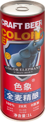 Пиво светлое COLOR ELEPHANT Сэсян непастеризованное нефильтрованное неосветленное 5%, 1л, крупный план