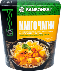 Лапша рисовая SANBONSAI Манго Чатни, с восточными специями, 123г, изображение