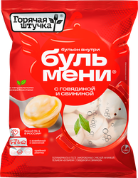 Пельмени ГОРЯЧАЯ ШТУЧКА Бульмени, с говядиной и свининой, 400г, детальное фото