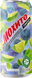 Напиток ОЧАКОВО Коктейль Мохито Черника, голубика освежающий среднегазированный, 0.45л, изображение
