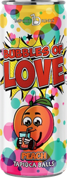 Напиток BUBBLES OFF LOVE Чайный напиток со вкусом персика с желейными шариками негазированный, 0.32л, картинка