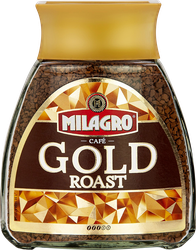 Кофе растворимый MILAGRO Gold Roast натуральный сублимированный, 190г, крупный план