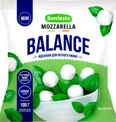 Сыр мягкий BONFESTO Balance Mini Моцарелла 30%, без змж, 250г, фотография