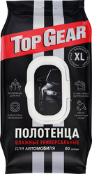 Полотенца влажные автомобильные TOP GEAR Универсальные 25х18см, Арт. 72748, 60шт, картинка