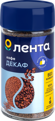 Изображение товара Кофе растворимый ЛЕНТА декофеинизированный сублимированный, 95г