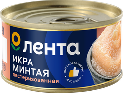 Икра минтая соленая ЛЕНТА пробойная, 120г, детальное фото