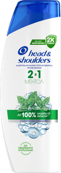Шампунь и бальзам-ополаскиватель HEAD&SHOULDERS 2в1 Ментол, 360мл, фотография