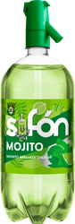 Напиток SIFON Мохито на ароматизаторах сильногазированный, 1.53л, крупный план