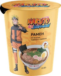 Лапша NARUTO Рамен со вкусом курицы с грибами, 65г, фото