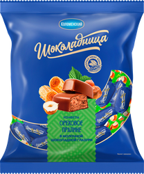 Конфеты ШОКОЛАДНИЦА пралиновые в глазури, 200г, изображение