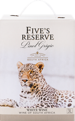 Вино FIVES RESERVE Pinot Grigio белое сухое, 3л, изображение