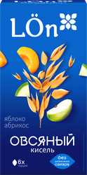 Кисель овсяный LON Яблоко-абрикос, сухой, 120г, фотография