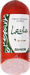 Колбаса варено-копченая ДЫМОВ Лейла Сервелат из мяса кур, 330г, крупный план