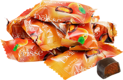 Конфеты DELISSE курага в глазури, весовые, крупный план