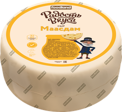 Сыр полутвердый РАДОСТЬ ВКУСА Маасдам 45%, без змж, весовой, вид