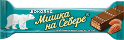 Батончик шоколадный Ф.КРУПСКОЙ Мишка на севере, с миндалем, 40г, картинка