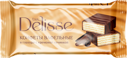 Конфеты вафельные DELISSE глазированные с&nbsp;кремовой начинкой, весовые, детальное фото